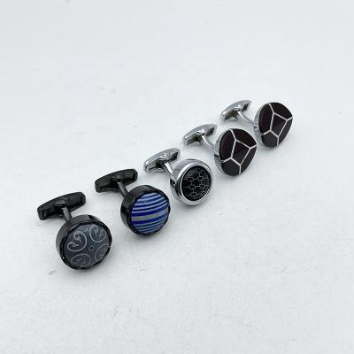 China Customized Promotional Cheap Metal Alloy Men's Stainless Steel Metal Cufflinks Cufflinks for sale