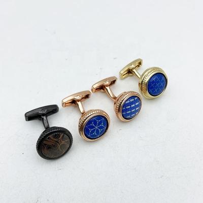 China ALLOY Mens Fashion Shirts Cufflinks Luxurious Gold Rose Gold Black Metal Cufflinks for sale