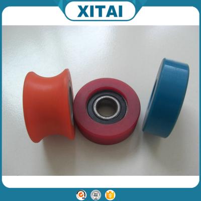 China High Quality Factory Supplied Polyurethane Material 95 Shore A polyurethane rubber wheel on bearing for sale