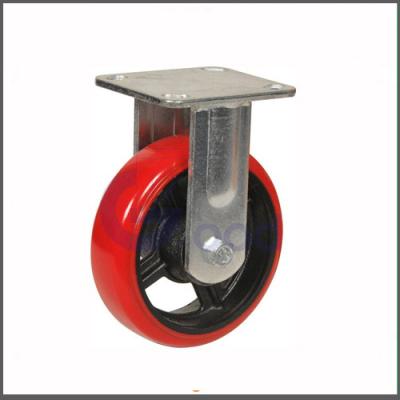 China High Quality Factory Supplied Polyurethane Material 95 Shore A red polyurethane swivel caster wheel for sale