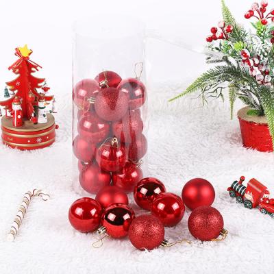 China Christmas Decorations 24pcs Christmas Ball Tree Decoration Diameter Xmas Balls Decorations Gift Hanging Ornament for Christmas Tree for sale