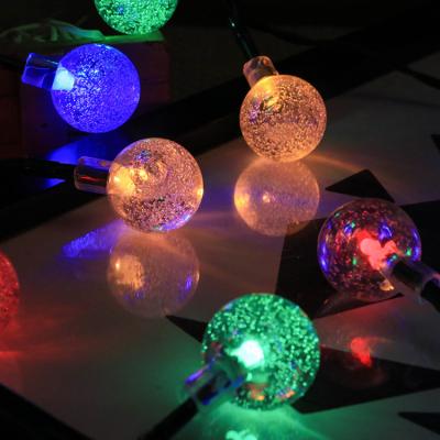 China Led Light Hot Sales Led Outdoor Solar String Lights Crystal Ball Solar Fairy Lights Outdoor Waterproof Warm Fairy Lights for Garden Party for sale