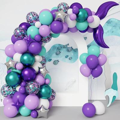 China Party Decoration Mermaid Tail Balloon Garland Kit Mermaid Tail Arch Party Supplies Mermaid Birthday Baby Shower Party for sale