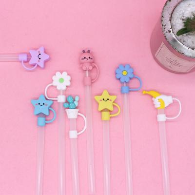 China Sustainable stanley  drinking straw cover topper Reusable silicone straw tips cover /silicone straw toppers cover cap /straw topper charms for sale