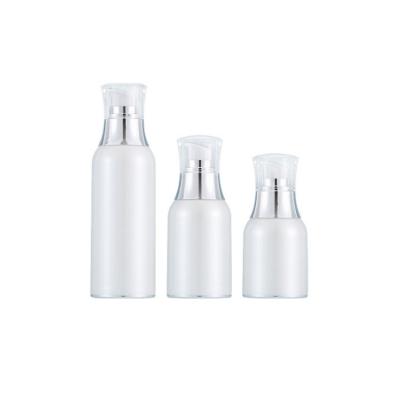 China Small MOQ 30ml 50ml 100ml Pearl White Eco-friendly Lotion Bottle Refillable Acrylic Lotion Bottle With Airless Pump for sale