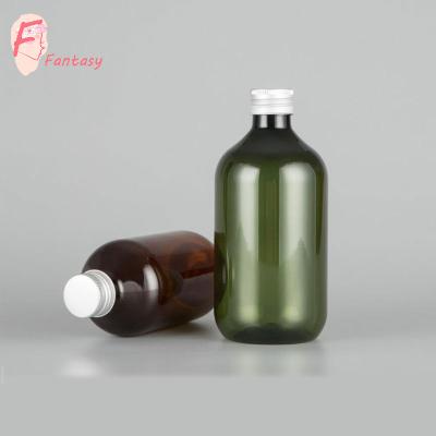 China Eco-friendly 300ml And 500ml Dark Green Brown Bottle High End Cleaning Oil Container Plastic Toner Bottles for sale