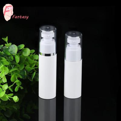 China 50ml 80ml 100ml Luxury Pearl White PET Plastic Material Bottle Eco-friendly With Airless Pump Used For Cosmetics Cream for sale