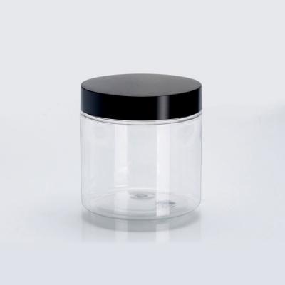 China Cosmetic plastic jar 50ml 100ml 120ml 150ml 200ml 4oz 5oz jar cosmetic clear pet plastic cream jar with plastic lid for sale