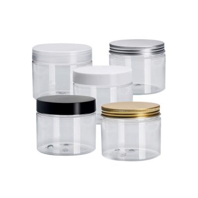 China 100ml Cosmetic - 600ml Cap Aluminum Plastic Bottle Empty PET Plastic Jar , Wide Mouth Cosmetic Jar for sale