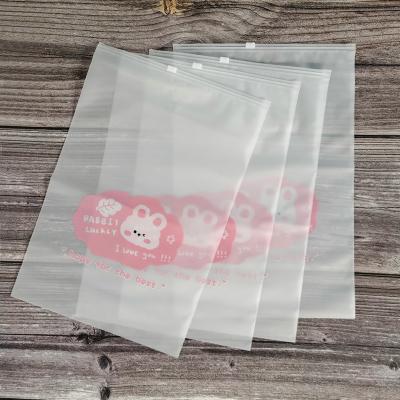 China ANTI-STATIC Cute Rabbit Rope Matte Drawstring Bag Plastic Clothing Poly Bag for sale