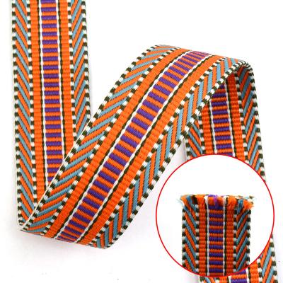 China High Tenacity 50mm 38mm In Stock Durable Colorful Polypropylene Tape Woven Bead Pattern Webbing Belt for sale