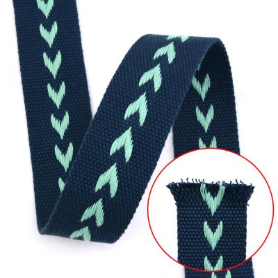 China High tenacity 38 mm safety heart cotton climbing belt ribbon webbing webbing strap made in china for sale