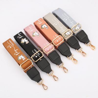 China Fasion Adjustable 38mm Pony Horse Pattern Dog Shoulder Strap Winch Nylon Water Bottle Bag Collar for sale