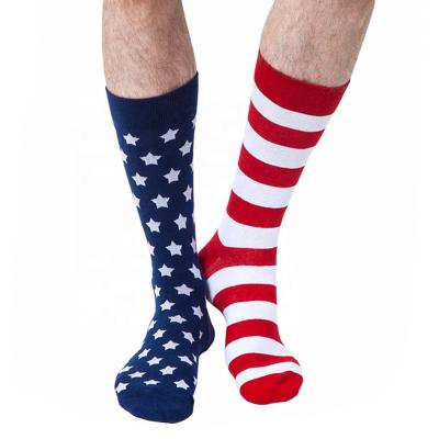 China QUICK DRY Customizable 100% Cotton Country American Flag Socks For Men for sale