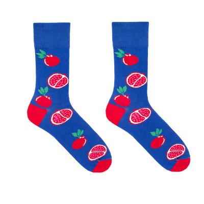 China Breathable Add Your Logo Ladies Fancy Fruit Patterned Crew Color Vivid Socks for sale