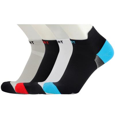 China Wholesale QUICK DRY Copper Infused Custom Running Socks Clean Design Logo Mens Sport Socks Athletic Ankle Quarter Socks for sale