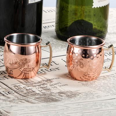 China 60ml Sustainable High Quality Mule Moscow Cup 304 Stainless Steel Mini Mule Mug for sale