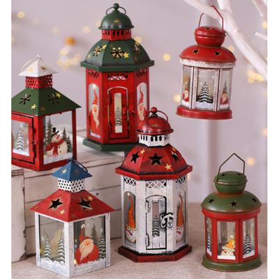 China Retro Traditional Christmas Iron Candlestick Wind Lamp for sale