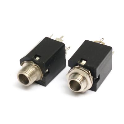 China PA66/Brass/Stainless Steel Wholesale 3.5 socket 5-pin headphone socket player audio threaded socket electronic connector for sale