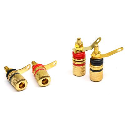 China PA66/Brass/Stainless Steel Copper gold-plated speaker terminal, socket terminal, speaker speaker socket terminal audio plug for sale