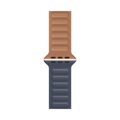 China Yuedong Custom Dual Color Silicone Magnetic Watch Bands For Apple Watch Series 7 Watch Band 8 41 45 47mm Silicone Magnetic for sale