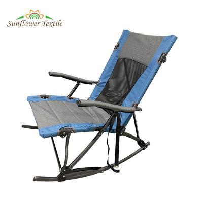 China Comfortable Folding Portable Padded Rocking Garden Chair for sale