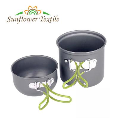 Chine Cookware extérieur titanique de camping de l'ensemble 2PCS de pot campant et de casseroles à vendre