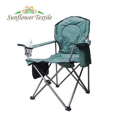 Chine Luxury Support Folding Camping Fishing Lawn Chair Hard Arm High Back With Cooler Bag à vendre