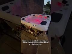Rotationally molded, also known as rotomolded,Rotomolded hot tubs