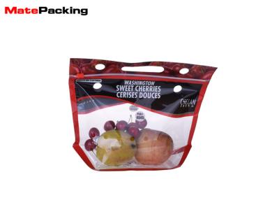 China Het Fruit van de douanegrootte/Verse Groente Plastic Verpakkende Zakkenzak met Hangergat Te koop