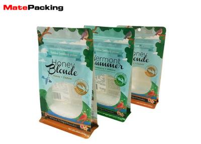 China Custom Design Food Packaging Pouches , Side Gusset Flat Bottom Zip Lock Resealable Stand Up Pouches for sale