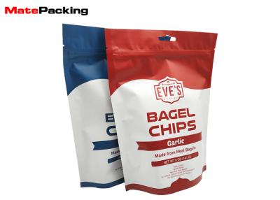 China Euro Hold Top Stand Up Pouch Zip Lock Bags Matte Printing Round Bottom For Chips for sale