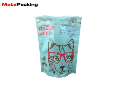 China Zipper Stand Up Pet Food Packaging Bags Customized Thickness For Cat for sale