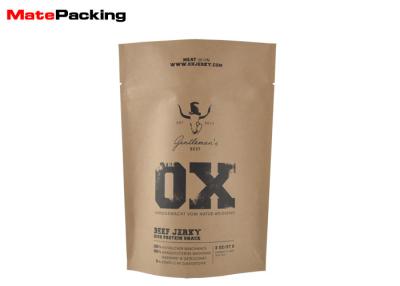 China Stand Up Kraft Paper Biodegradable Packaging Bags Food Package With Zipper for sale