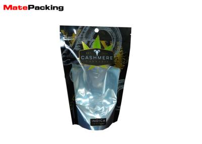 China Smell Proof Aluminum Zipper Smoking Weed Tobacco Leaf Packaging Bag with Window for sale