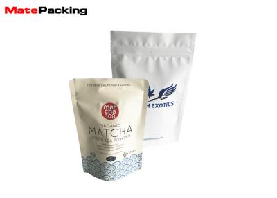 China Matte Printing Foil Stand Up Pouches Zipper Top For Coffee / Snack Package for sale