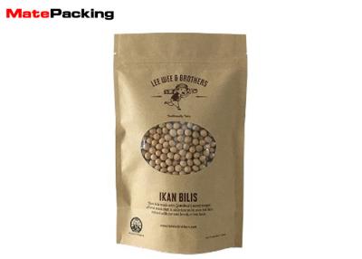 China Coffee Foil Stand Up Pouch Kraft Paper Lamination Custom Printing With Ziplock for sale