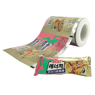 China Custom Candy Energy bar Stick Pack Rollstock Food BOPP Packing Flow Wrap Film Rolls Liquid Packaging for sale