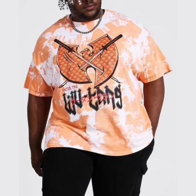 China Men Hip Hop Compressed Super Loose Graphic 210 Gsm Oversized Print Tie Dye T-Shirt for sale