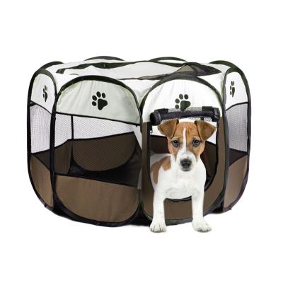 China Waterproof Dog Tent Houses Puppy Cats Pet Cage Octagon Fence Portable Outdoor Kennels Foldable Indoor Bird Cage For Sale for sale