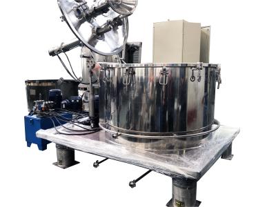 China Bag Pulling Centrifuge Stainless Steel Food Grade Bottom Scraper Discharge Bag Pulling Centrifuge for sale