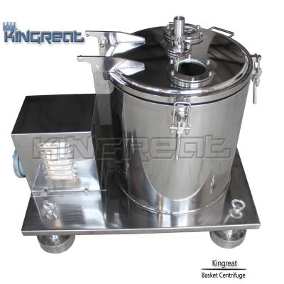 China Chemical Large Volume Basket Filter Bag Discharge Lifting Centrifuge for sale