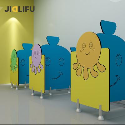 China Fireproof Vandal Resistant Kids Toilet Cubicles Partitions For Schools Online Tech Support Customized Manufacturer JLF-KTCP-019 for sale