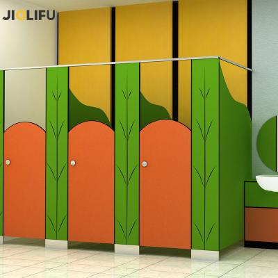 China fireproof kindergarten nursery hpl toilet cubicles preschool partition material for sale