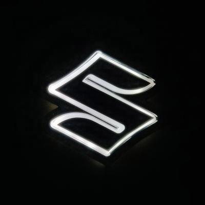 China Cold light material hot sale 5D white car logo light for Suzuki Swift tail light LED car logo light for sale