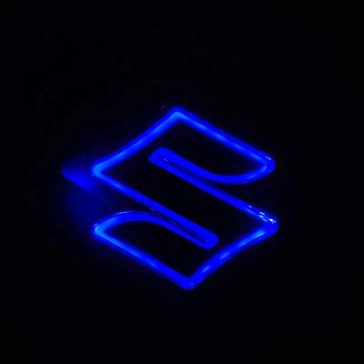 China Cold light material Popular 5D blue car logo light for Suzuki Swift tail light LED car logo light for sale