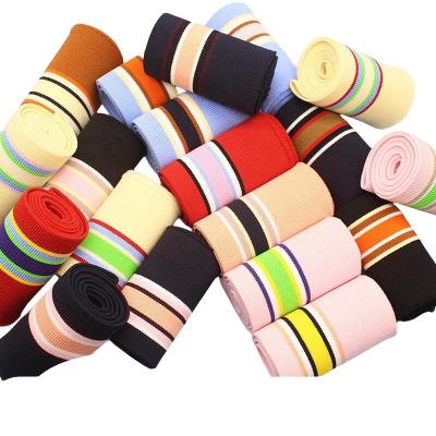 China Explosive stripes edge 2X1 nylon fabric with ribbed knit cuffs and hem neckline for baseball uniforms for sale