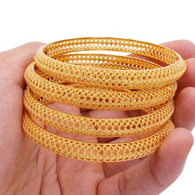 China FASHIONABLE Bangles Luxury 24K Gold Color Jewelry For Women Girlfriend France Bride Nail Bracelet African Indian Wedding Party Gifts for sale