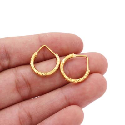 China TRENDY Fashion 18K Gold Color Circle Earring Perforations Earrings Accessories For Women/Girls Adorn Jewelry Gifts for sale