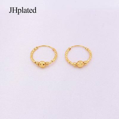 China FASHIONABLE African 18K gold plated circles pircing small round earrings custom jewelry for women circle earring piercings accessories gifts for sale